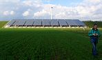 Last view of one of the most beautiful PV-plants in the Netherlands, with a dazzled co-chairman of the Dutch Solar Producer/Consumer Association, Z.P.V., in the foreground.